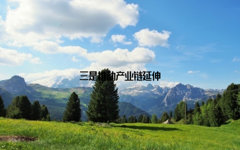 三是推动产业链延伸