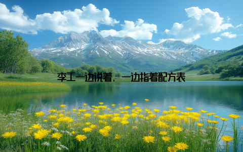 李工一边说着, 一边指着配方表