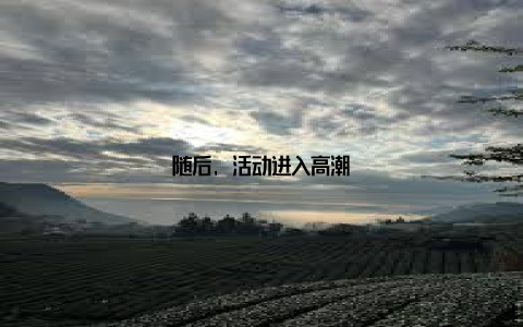 随后, 活动进入高潮