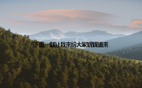 下面, 就让我来给大家娓娓道来