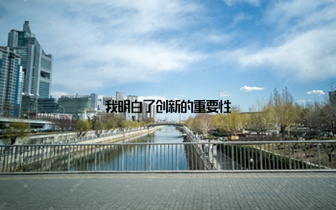 我明白了创新的重要性