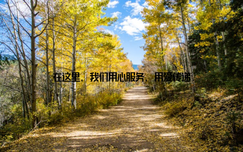 在这里, 我们用心服务, 用爱传递
