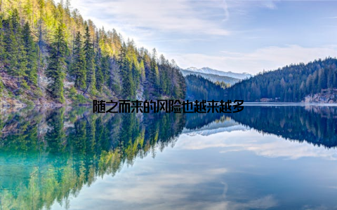 随之而来的风险也越来越多