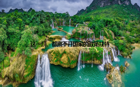 这一切, 都离不开国家的政策扶持