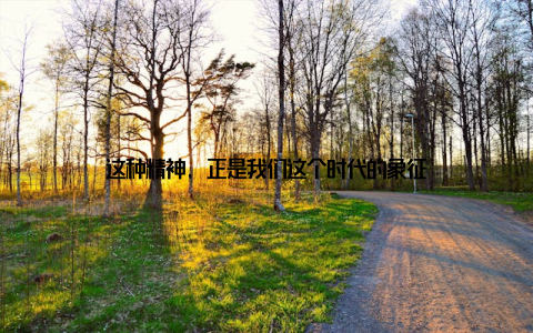 这种精神, 正是我们这个时代的象征